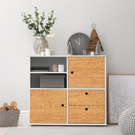 CanaanTree Peel and Stick Wallpaper, Self-Adhesive Bamboo Wallpaper Inlaid with Golden Foil, Removable Textured 3D Wallpaper Made of 100% Real Cork, 16.5"x118.1"(Corboo)