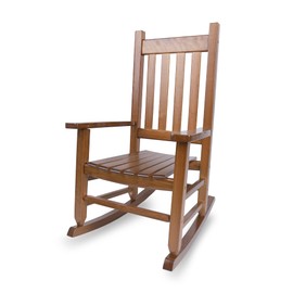 Hngilkoo Wooden Rocking Chair for Toddlers and Children Comfy Recliner Rocker for Baby Girls Outdoor Lounge Chair for Kids Age 6-10 Indoor Brown