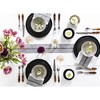 Solino Home Farmhouse Linen Black and White Table Runner 108