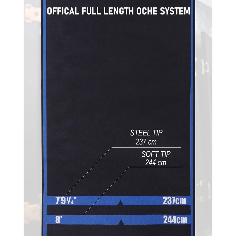 Yirinatek Professional Darts Mat with Oche Line System & Throw
