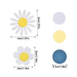 Disnace 100 Pcs Daisy Confetti Birthday, Table Confetti for Birthday Decoration, Baby Shower Decoration Confetti, Flowers Daisy Decoration, Daisy Party Decorations for Flower Party Engagement (Blue)