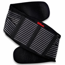 Wilson Soporte Lumbar Pro con Varilla AW108 Pro – Unisex Negro (XL)