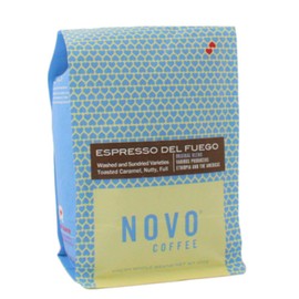 Novo Coffee "Espresso Del Fuego" Medium Roasted Whole Bean Coffee - 12 Ounce Bag