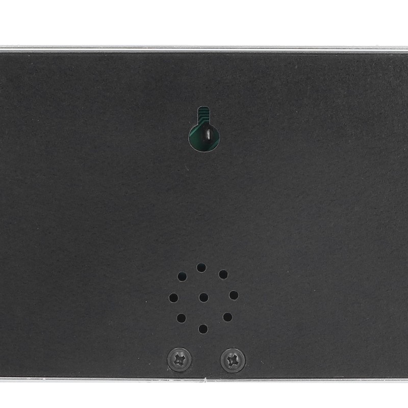 Desk Clock Glass Mirror Luminous Function LED Display Perpetual Calendar