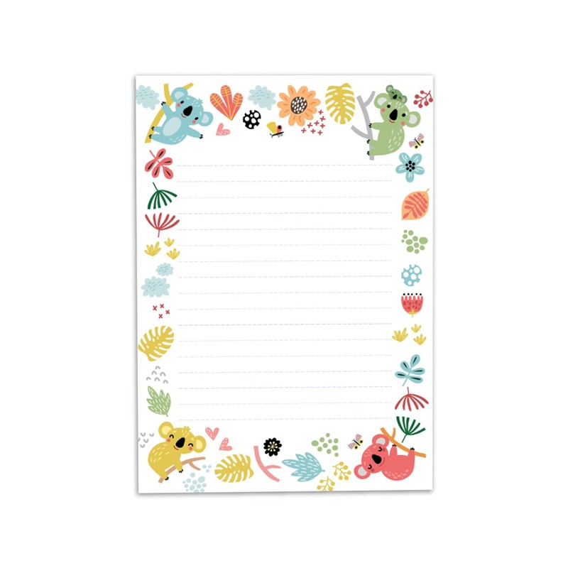Letter Pad with Envelope for Kids Animals Koala Stationery Set
