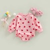 Engofs Newborn Baby Girl Boy Valentines Day Outfit Hearts Sweatshirt