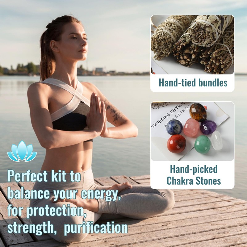 Sage Smudge Kit for Home Cleansing - Stress Relief Sage