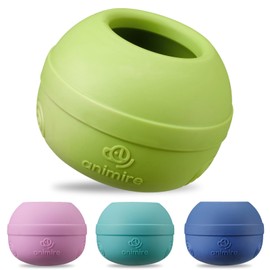 Animire Long-Lasting Interactive Dog Lick Toy, Stuffable Dog Enrichment to Keep Dogs Busy, Wobbly Treat Dispensing Freezable Licking Toys, Food-Grade Safe (Green,S)