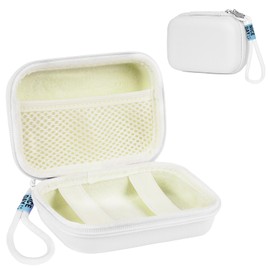 Ainiv Digital Camera Case Compatible with Sony ZV-1/Ricoh GR/Casio zr1000/1200/Canon G7/SX720/Panasonic ZS110, Small Carry Case Digital Camera, Hard Travel Carry Bag, White