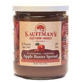 Kauffman's Fruit Farm Kauffman Orchards Homemade Apple Butter Spread, 17 Oz. - 17 Ounce (Pack of 2), Original