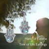 Hamsa Hand Earrings 925 Sterling Silver Hamsa Earrings Dangle Hamsa