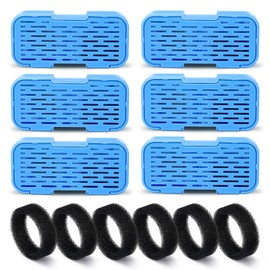 Cat Water Fountain Stainless Steel - Pet Water Fountain 24/7 Keep The Water Fresh 74oz Capacity Ultra-Quiet No Sputter Compact Easy to Clean No BPA (6Filters + 6 Sponges)