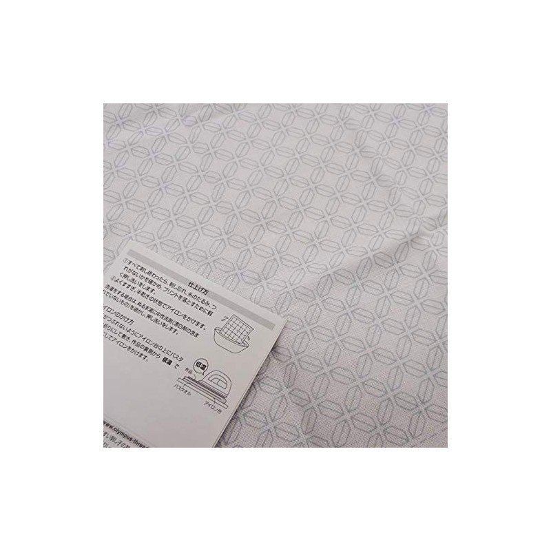 Olympus Thread Sashiko Cloth Pack, One-Stitch Flower Dishcloth (White) Corner