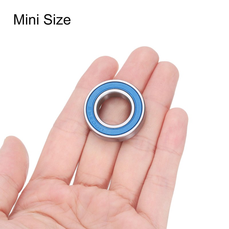 sourcing map 10pcs 6902-2RS Miniature Deep Groove Ball Bearings 15x28x7mm