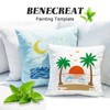 BENECREAT Summer Theme PET Plastic Drawing Templates, 12"x12" Dolphin Sea