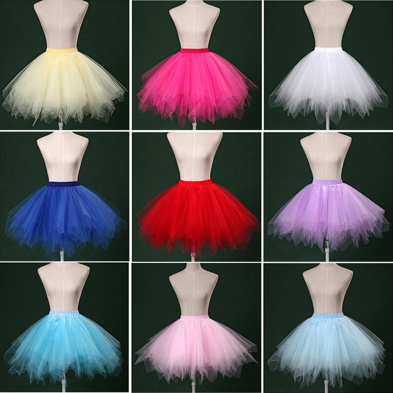 bbonlinedress Mini de la mujer clásico patticoat Tutu Capas Multicolor