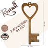 Patina Key to Heart Decorative Hanging Metal Set of 2