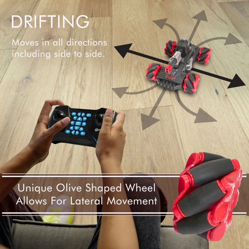 Crawler Contixo SC6 RC Remote Control Combat LED Laser Smoke