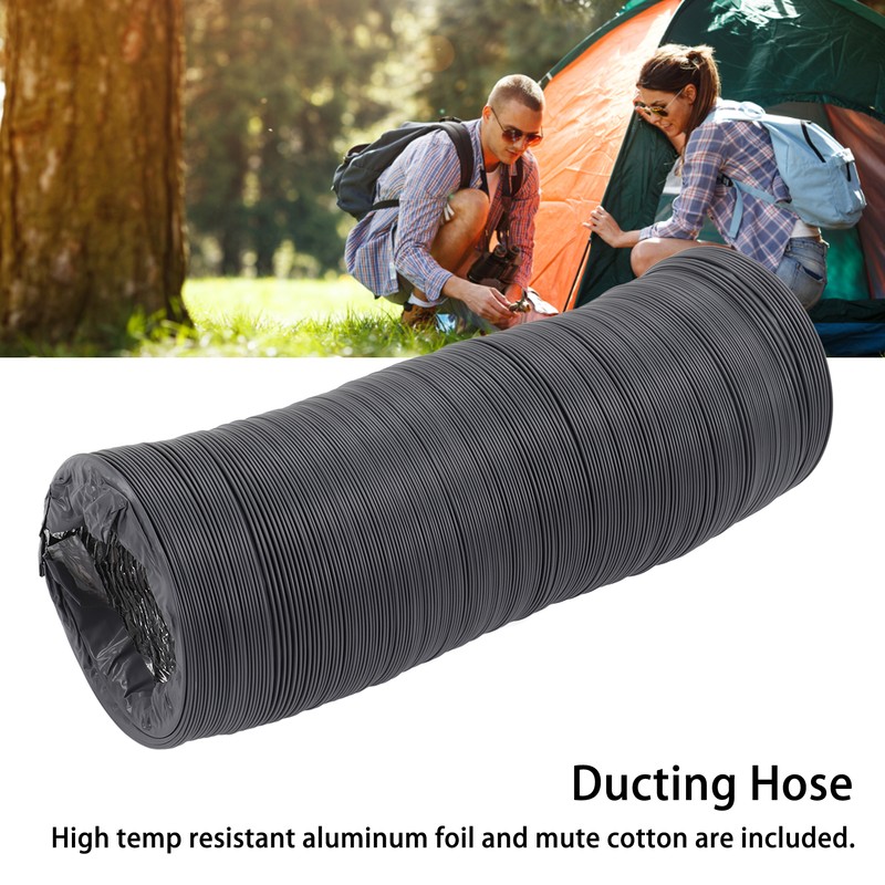 Flexible Aluminum Ducting Duct 1m Length with Clamp for Ventilation