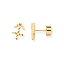 PAVOI 14K Yellow Gold Plated Sterling Silver Posts Zodiac Sign Flat Back Earring Studs | Birthday Gift for Women | Astrology Earring Pair | Sagittarius