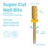 MagiBling Small Barrel Tungsten Carbide Nail Drill Bits, 3/32'' Super