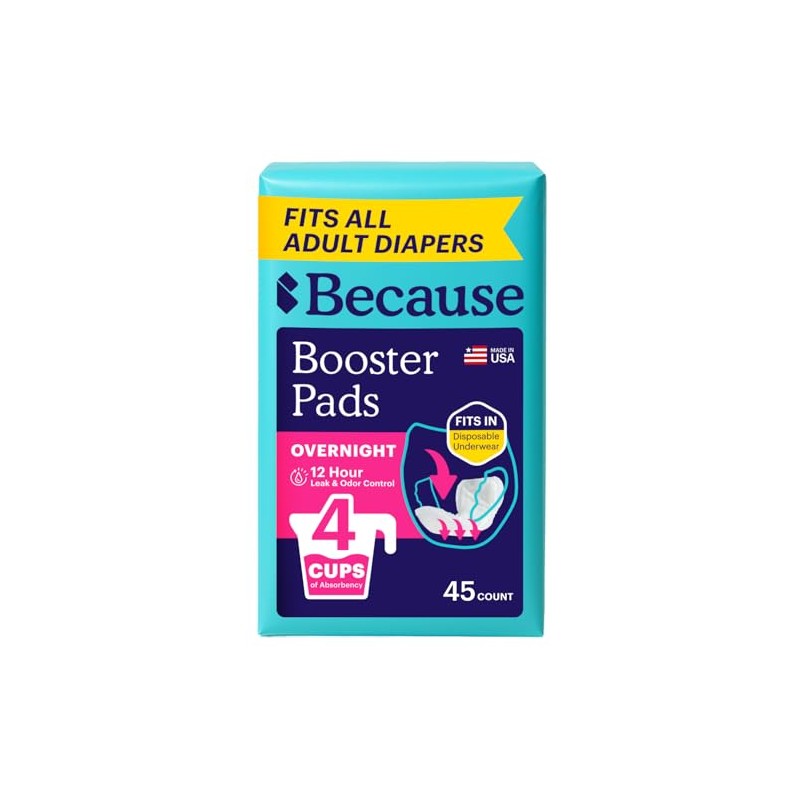 Because Overnight Booster Pads Fit All Adult Diapers, Helps Keep