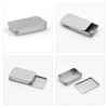 JTMKYO 4 Silver Sliding Aluminum Boxes, Durable Aluminum Containers, Metal