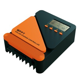 POWLSOJX 40/60A MPPT Solar Charge Controller 12/24V Automatic Batteryidentification System with LCD Display Accurate voltage control Photovoltaic energy storage lead-acid battery lithium battery (60A)