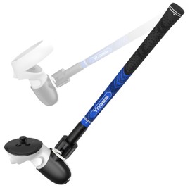 YOGES VR Golf Club Attachment Compatible with Meta Quest 3S/ Quest 3/ Oculus Quest 2 Controller, Non-Slip VR Golf Handle Grips 90 Degree Keep Tracking for Golf VR Games (ONLY for Right Controller)