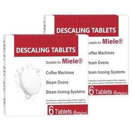 VUTEE Descaling Tablets 10178330 Suitable for Miele Coffee Machines, Steam Ovens, Steam Ironing Systems (12 Count)