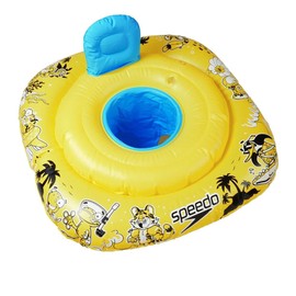Speedo Infant Swim Seat | Learn to Swim | Floatation | Float, Bright Yellow/Black/Azure Blue, 12-24 Months