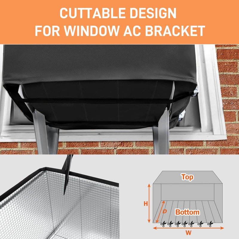 Window Air Conditioner Covers for Outside Unit for Winter Insulation,