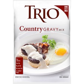 Trio Country Gravy Mix, Sausage, Just Add Water, 22 oz Bag