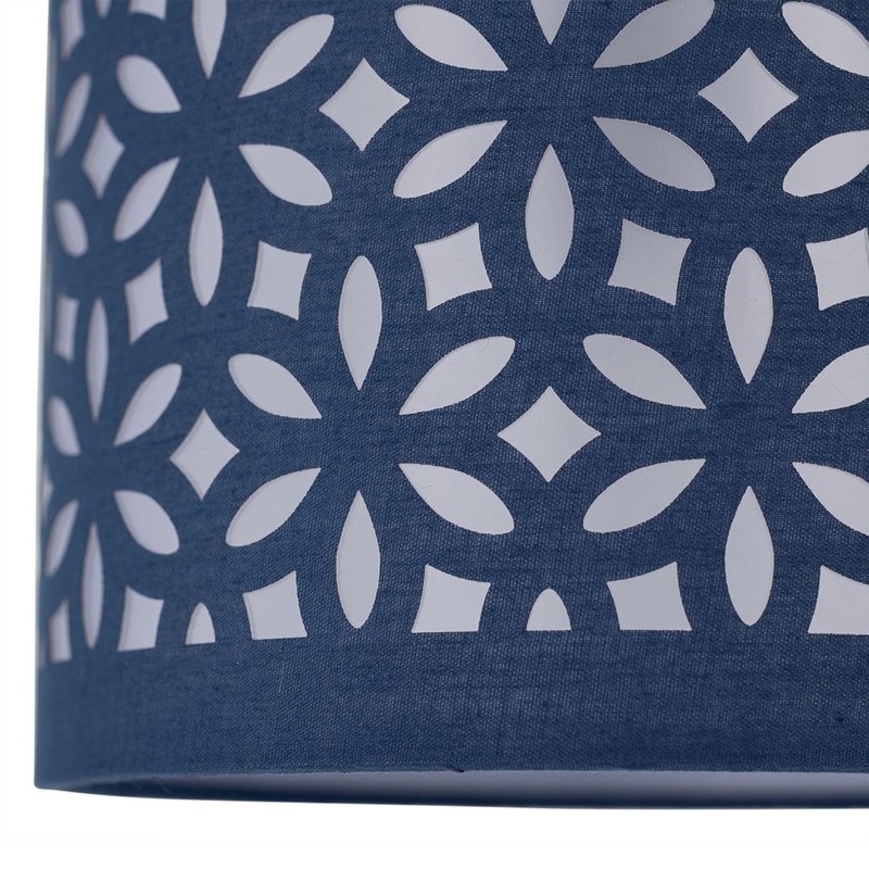 firstchoicelighting Set of 2 Navy Blue Table Lamp Shades, Lampshades