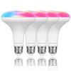 LEDGUHON 4 E27 RGBCW Smart LED Bulbs, 9W 850LM Color