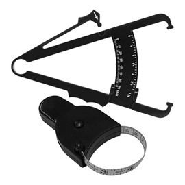 1 Piece Body Fat Caliper and 1 Piece Tape Measure, Fat Measuring Tool, Body Measuring Ruler, Body Fat Analyzer