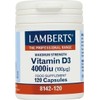 Lamberts Vitamin D3 4000iu 100mg, 120 Capsules