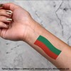 Azeeda 4 x 'Wehende bulgarische Flagge' Temporäre Tattoos - Wasserfest,