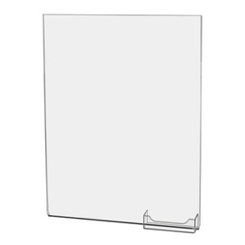 Wall Sign Holder for 8.5" x 11" Sales Flyers and 3.5" x 2 Gift Cards in Retail Stores Gift Shops and Boutiques Clear Acrylic Literature Sleeve with Double Sided Adhesive by Marketing Holders