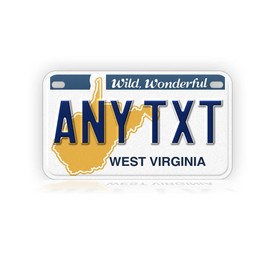 Custom 1982-1994 West Virginia State Mini Motorcycle Size License Plate Replica Wild Wonderful WV Plate