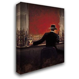 Cigar Bar 19x24 Gallery Wrapped Stretched Canvas Art by Lynch, Brent