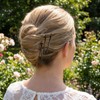 Curved Bobby Pins, with spherical ends, included in a beautiful
