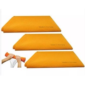 Shammy Original  Orange Super Absorbent German Shammy Cloths .(3 Pack).Frazadas  3 Pcs