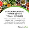 NaturesPlus Calcium Magnesium Vitamin D3 K2 Supplement - Bone, Teeth