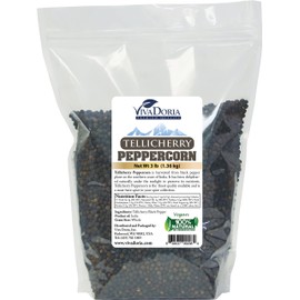 Viva Doria Tellicherry Black Peppercorn, Steam Sterilized Whole Black Pepper, 3 Pound, For Grinder Refills
