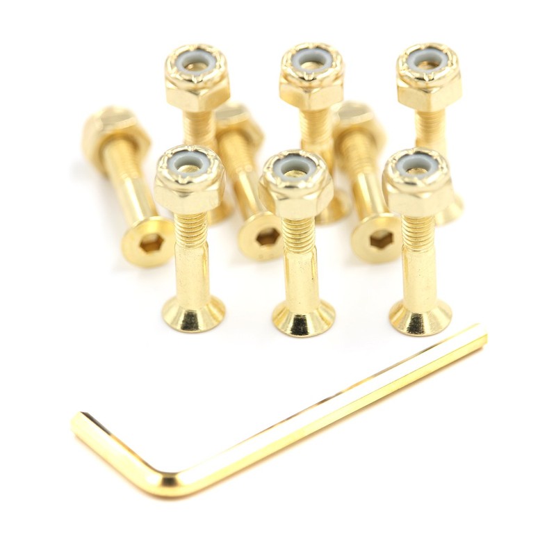 Ever Hardware Skateboard Hardware 9PCS Deck Mounting Screws Nuts Hex