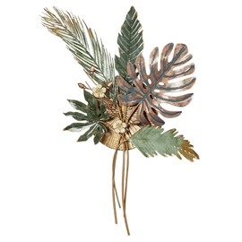 Touch of Class Tropical Oasis Green Palm Leaf Metal Wall Sculpture