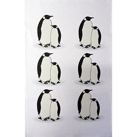 Half a Donkey Mr & Mrs Penguin Large Cotton Tea Towel