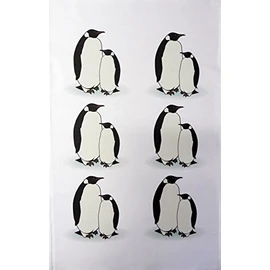 Half a Donkey Mr & Mrs Penguin Large Cotton Tea Towel