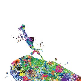 Nacnic El Rey Leon Watercolour Art Design Film Sheets Movies Actors Old Movie Posters Watercolour A4 Size